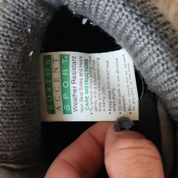 BOSTON Accent Sport Weather Resistant Suede Lace Up Hiking Boots in Gray sz. 6 - Picture 7 of 10